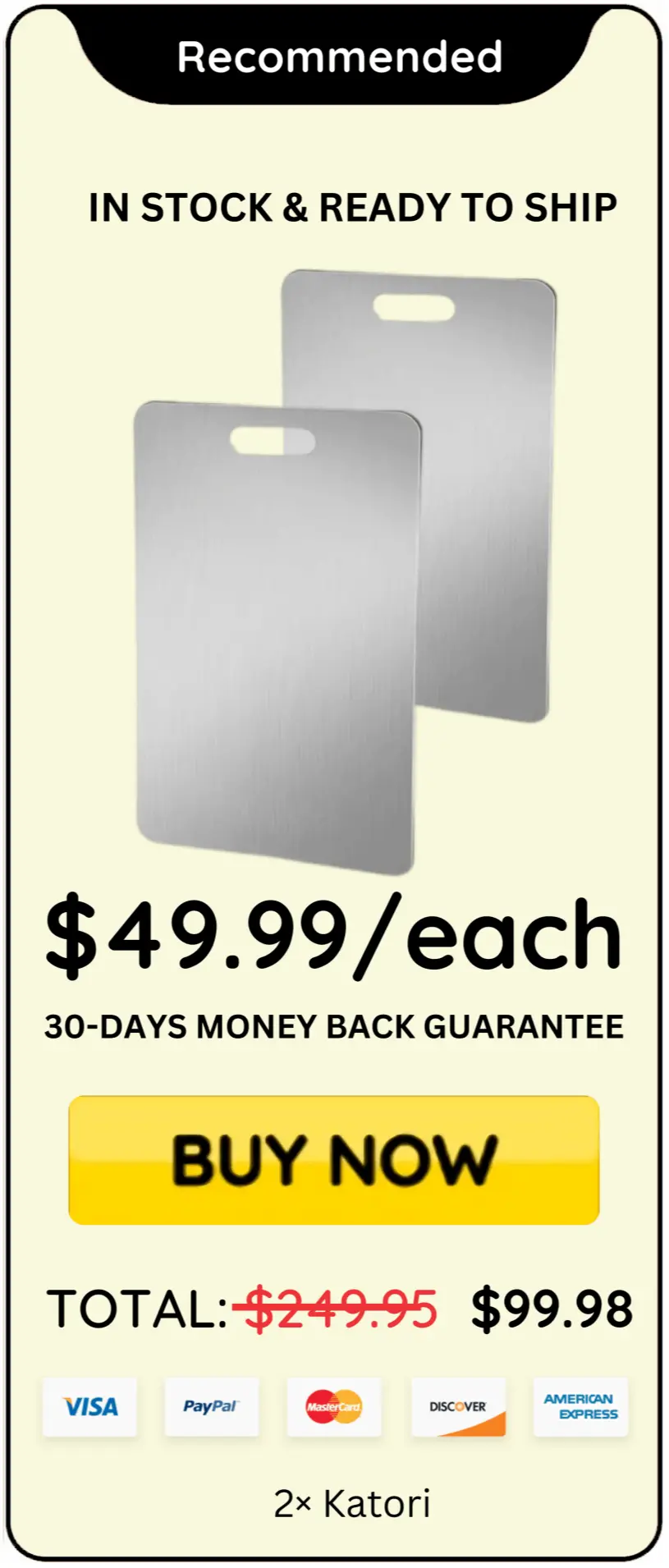 Katori Titanium Cutting Board best price